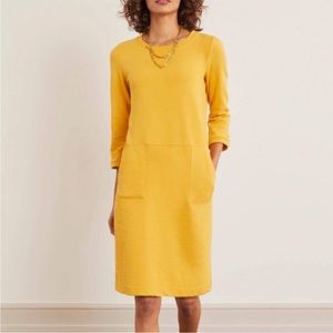 Boden Mustard Yellow Hannah Sweatshirt Shift Dress 2
